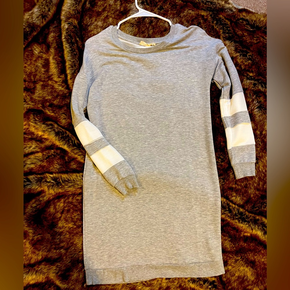 Grey and white dress